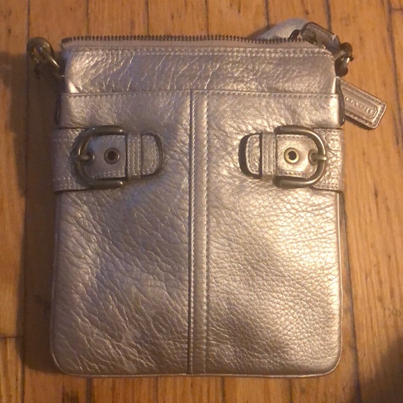 Coach Metallic Gold Leather Crossbody - Picture 1 of 9
